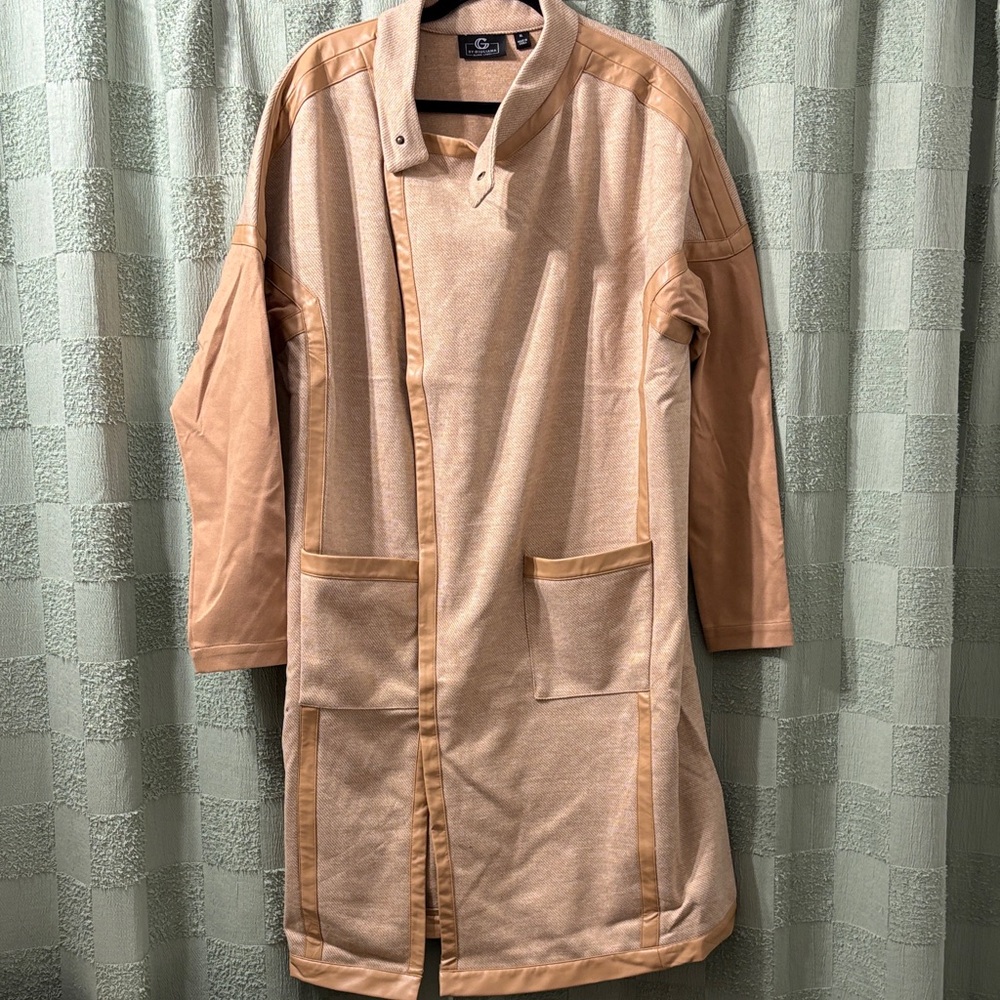 G by Giuliana NWOT Tan Long Coat with Pockets